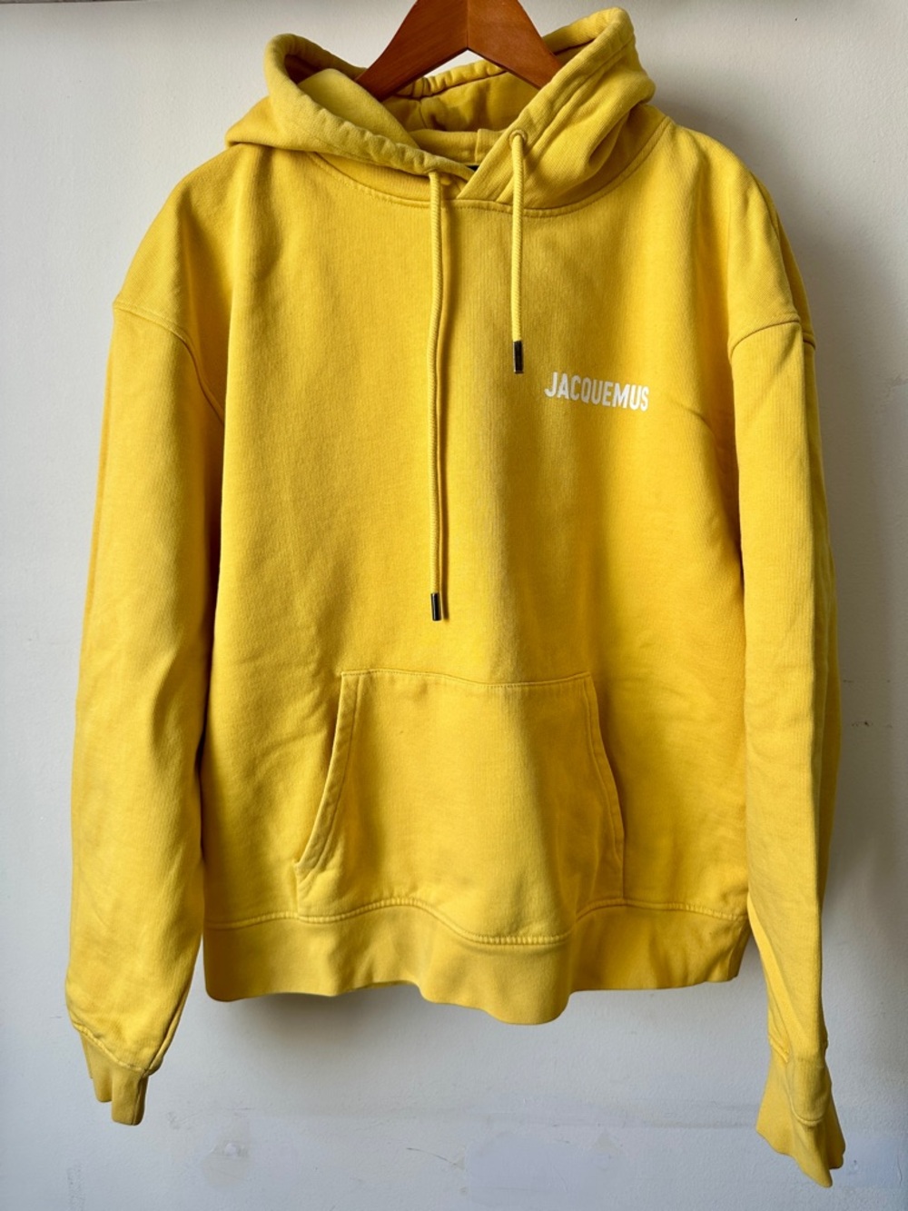 Jacquemus Men's Yellow Logo Pullover Hoodie